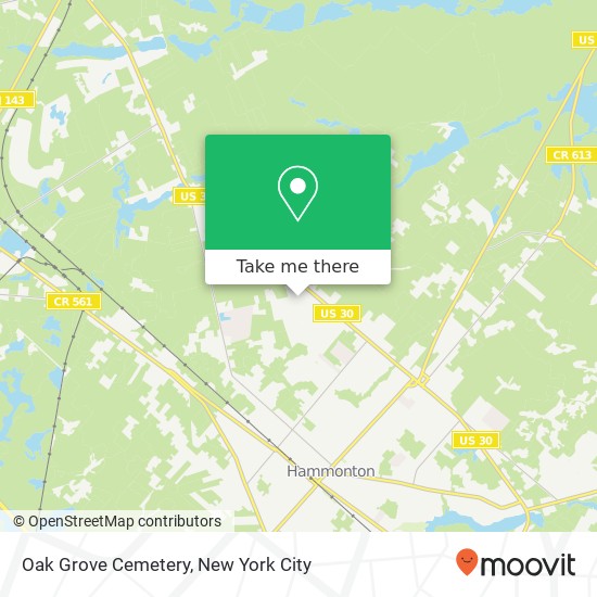 Oak Grove Cemetery map
