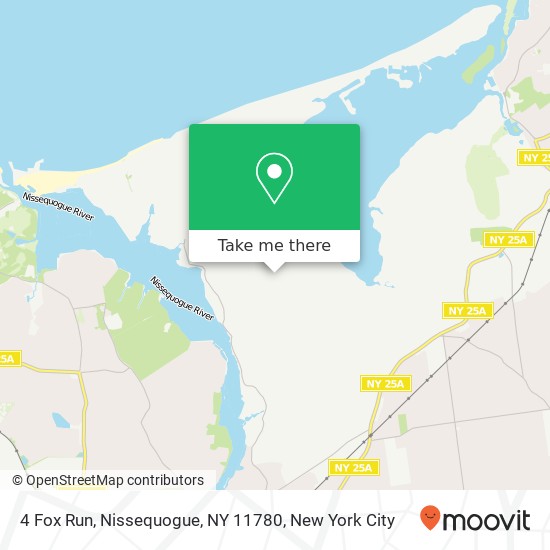 Mapa de 4 Fox Run, Nissequogue, NY 11780