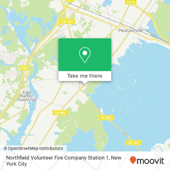 Northfield Volunteer Fire Company Station 1 map