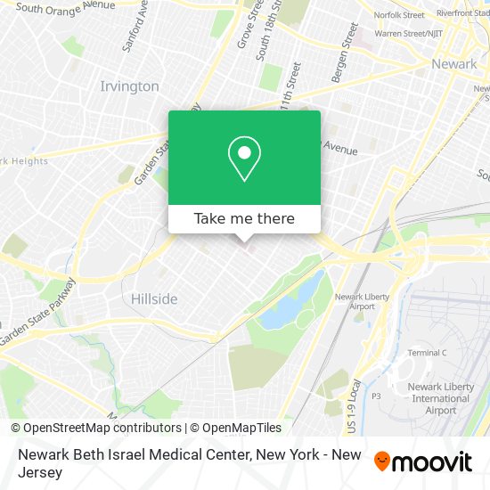 Newark Beth Israel Medical Center map