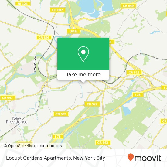 Mapa de Locust Gardens Apartments