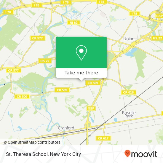 St. Theresa School map