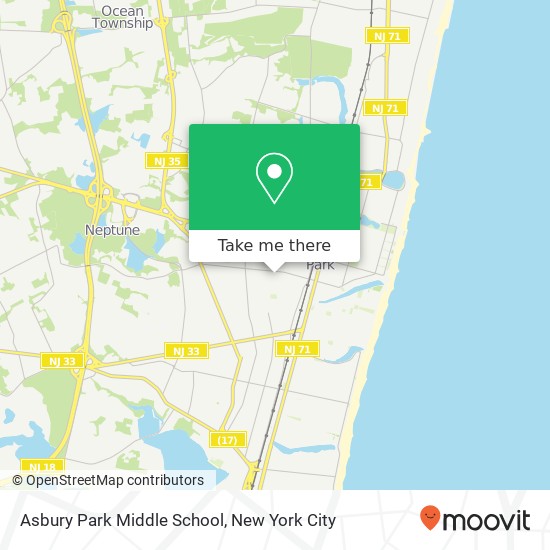 Mapa de Asbury Park Middle School