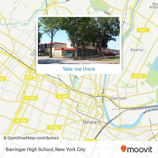Barringer High School map