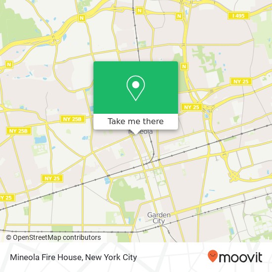 Mineola Fire House map