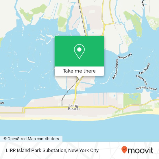 Mapa de LIRR Island Park Substation