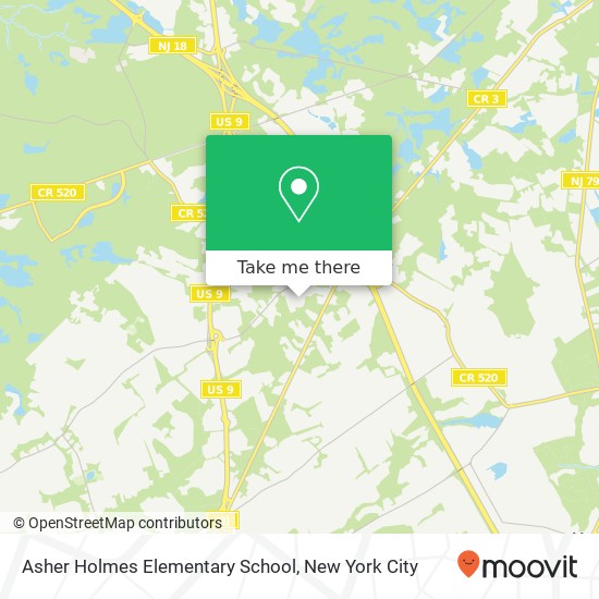 Asher Holmes Elementary School map