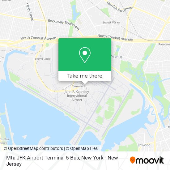 Mapa de Mta JFK Airport Terminal 5 Bus