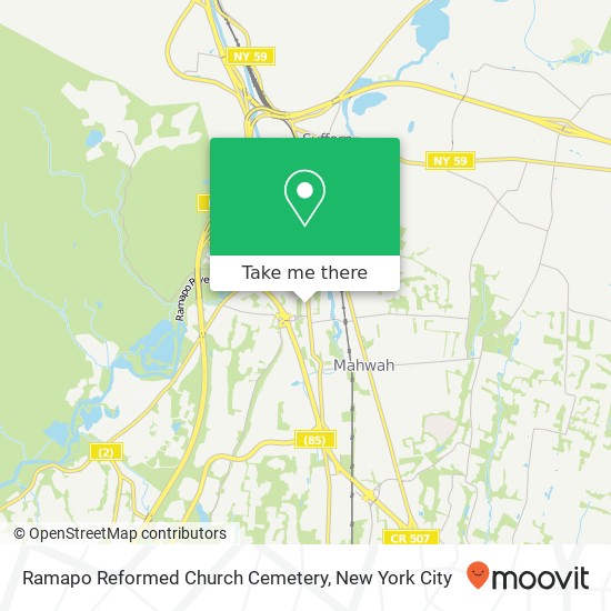 Ramapo Reformed Church Cemetery map