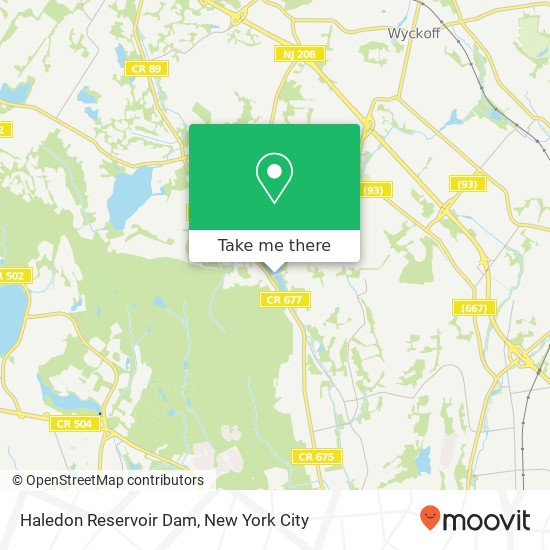 Mapa de Haledon Reservoir Dam