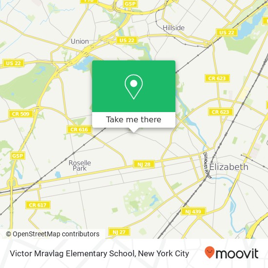 Victor Mravlag Elementary School map