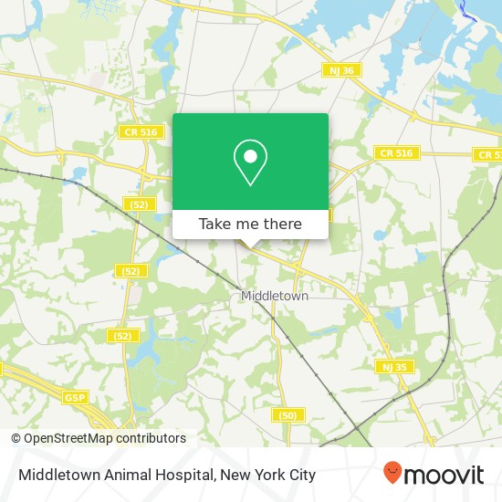 Mapa de Middletown Animal Hospital