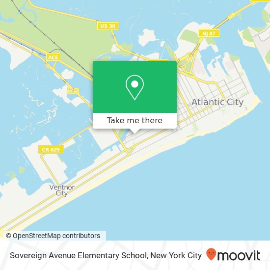 Sovereign Avenue Elementary School map