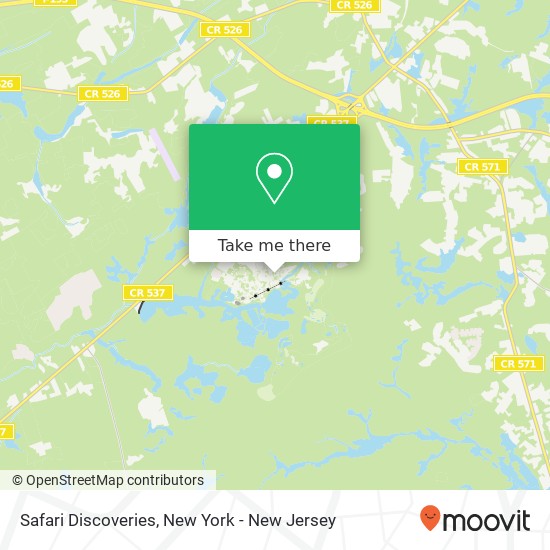 Safari Discoveries map