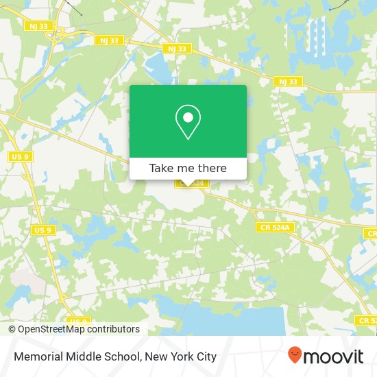 Memorial Middle School map