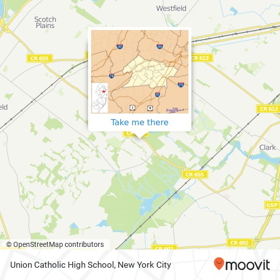 Union Catholic High School map