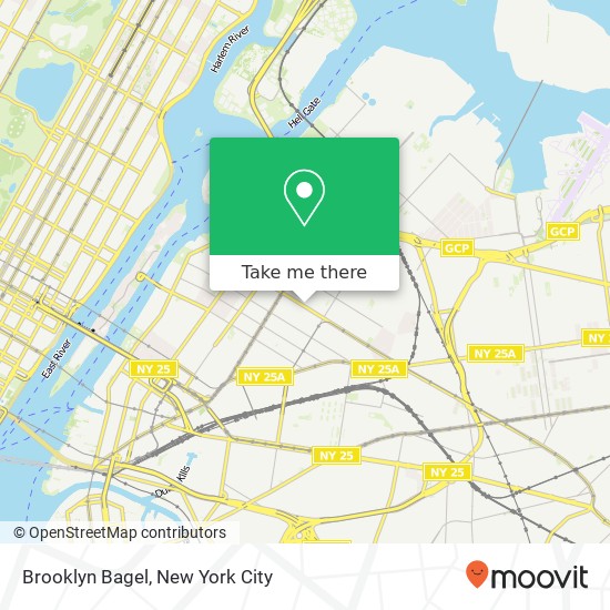 Brooklyn Bagel map