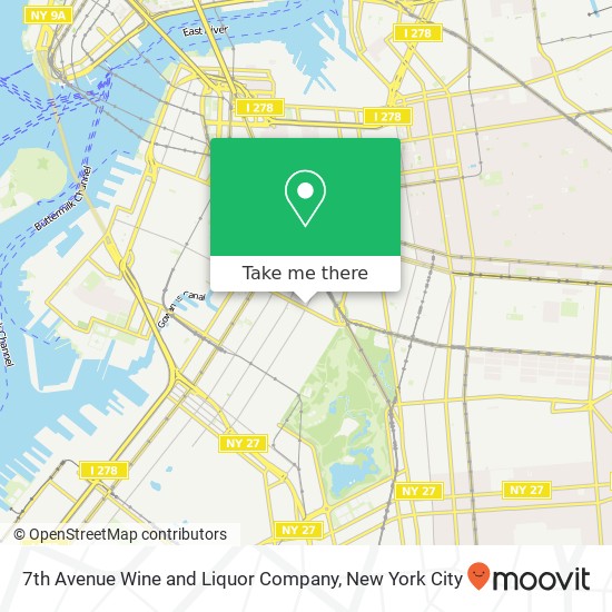 7th Avenue Wine and Liquor Company map