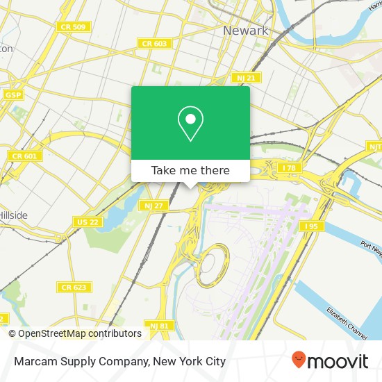 Marcam Supply Company map