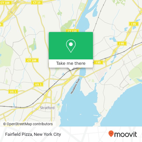 Fairfield Pizza map