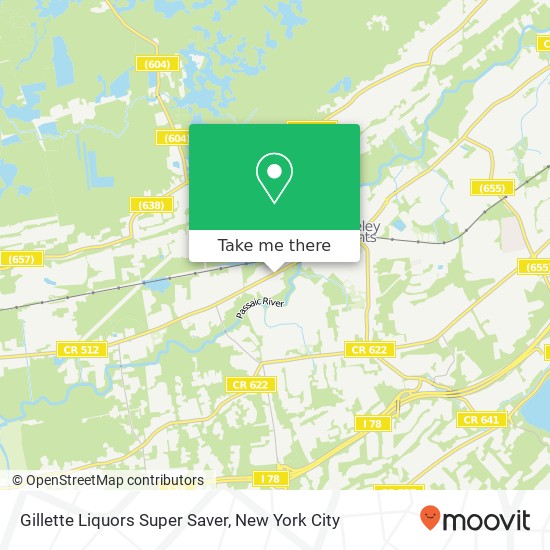 Mapa de Gillette Liquors Super Saver