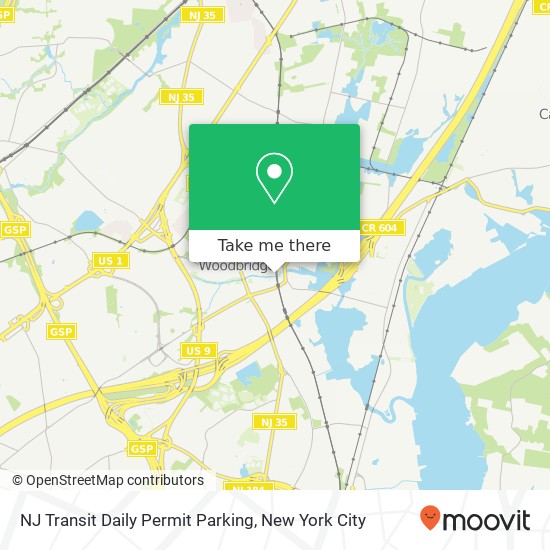 Mapa de NJ Transit Daily Permit Parking