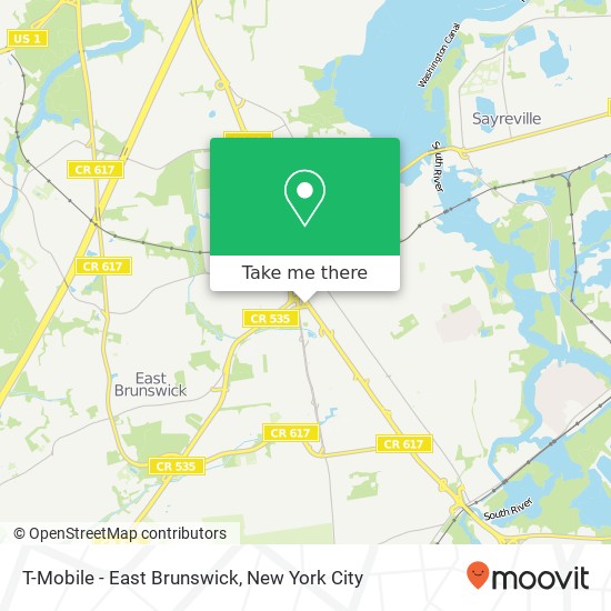 Mapa de T-Mobile - East Brunswick