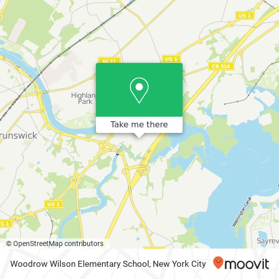 Woodrow Wilson Elementary School map