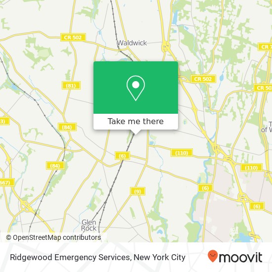 Mapa de Ridgewood Emergency Services