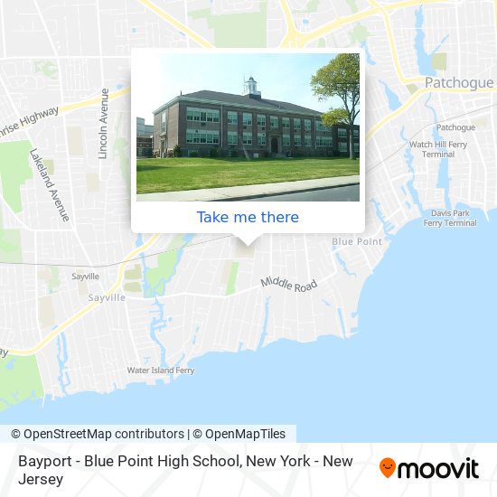 Bayport - Blue Point High School map