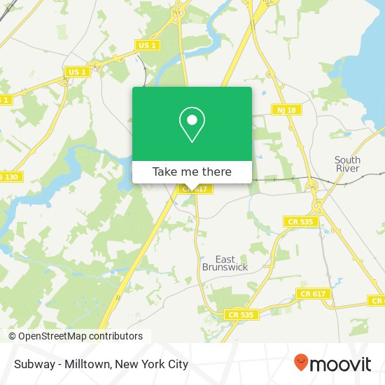 Subway - Milltown map