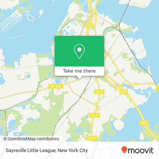 Sayreville Little League map