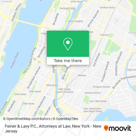 Mapa de Feiner & Lavy P.C., Attorneys at Law