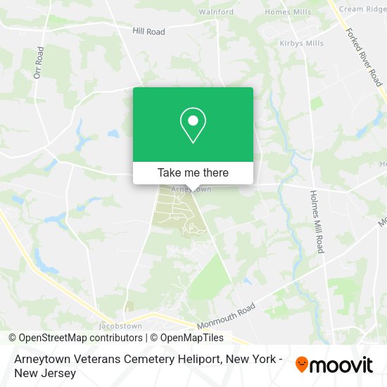 Arneytown Veterans Cemetery Heliport map