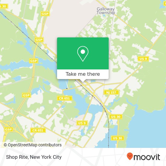 Mapa de Shop Rite
