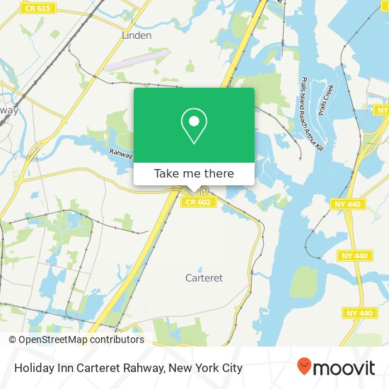 Holiday Inn Carteret Rahway map