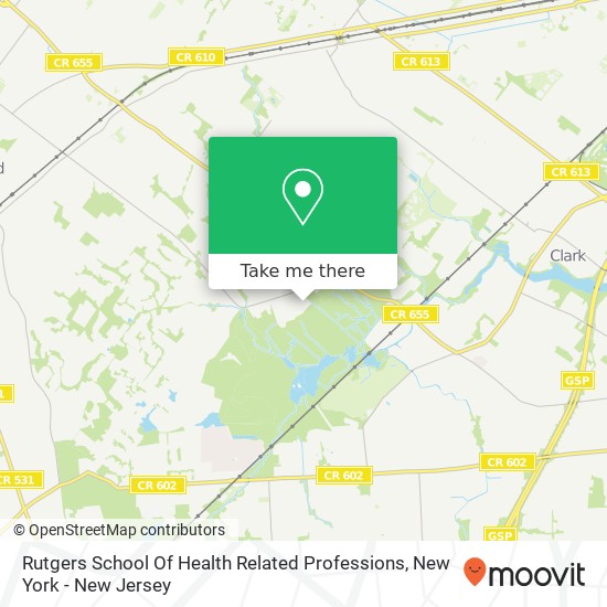 Rutgers School Of Health Related Professions map