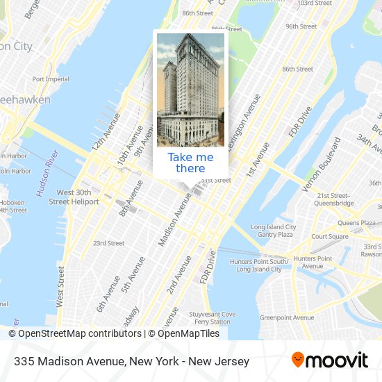 Mapa de 335 Madison Avenue