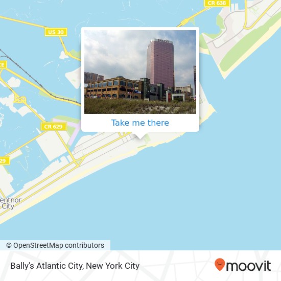 Bally's Atlantic City map
