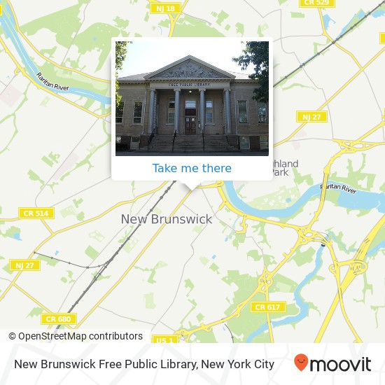 New Brunswick Free Public Library map
