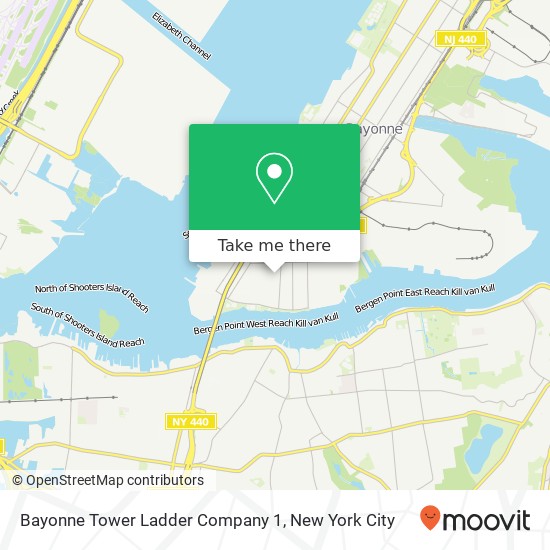 Bayonne Tower Ladder Company 1 map