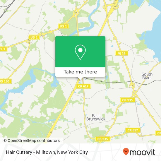 Hair Cuttery - Milltown map