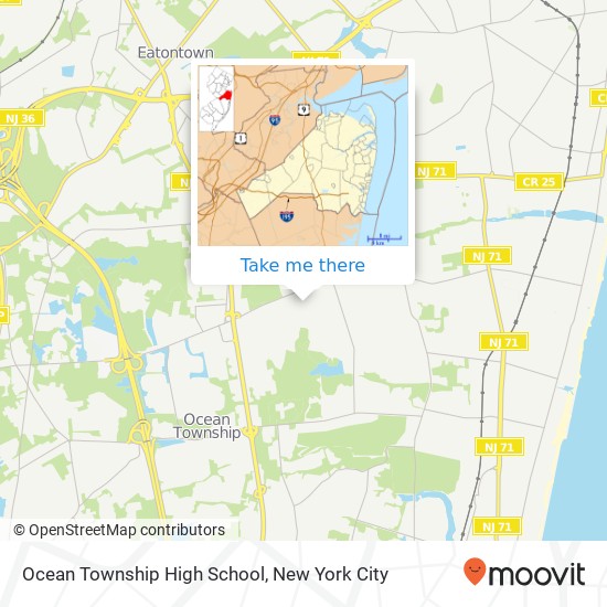 Ocean Township High School map