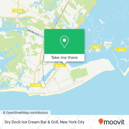 Mapa de Dry Dock Ice Cream Bar & Grill
