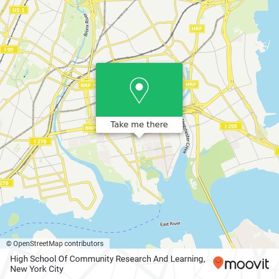 Mapa de High School Of Community Research And Learning