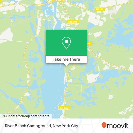 River Beach Campground map