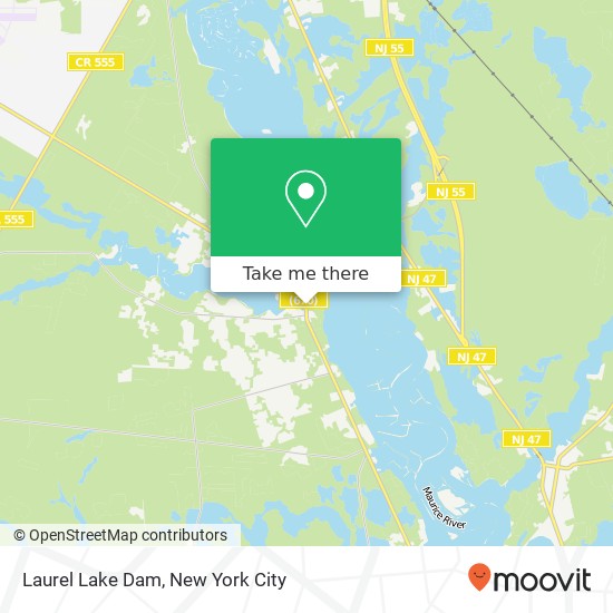 Laurel Lake Dam map