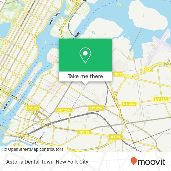 Astoria Dental Town map