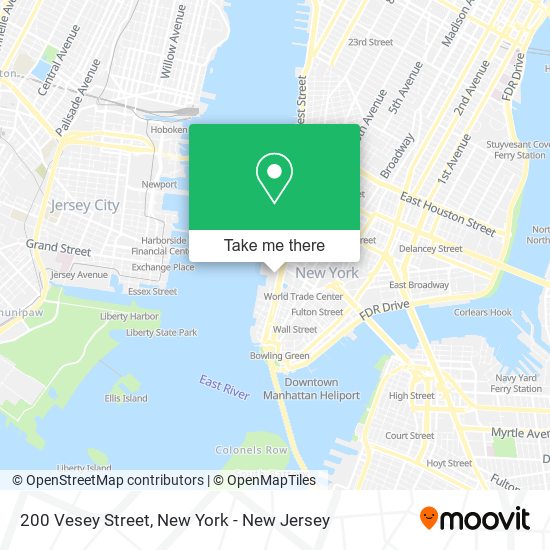 How to get to 200 Vesey Street in Manhattan by subway, bus or train?