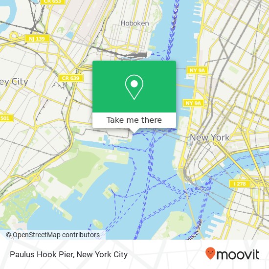 Mapa de Paulus Hook Pier